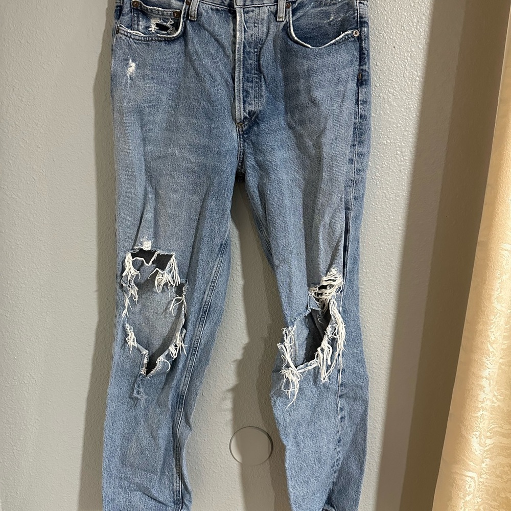Agolde Agolde 90 pinch waist jeans size 27 button fly  denim shorts